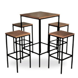 Mesa Industrial com 4 banquetas
